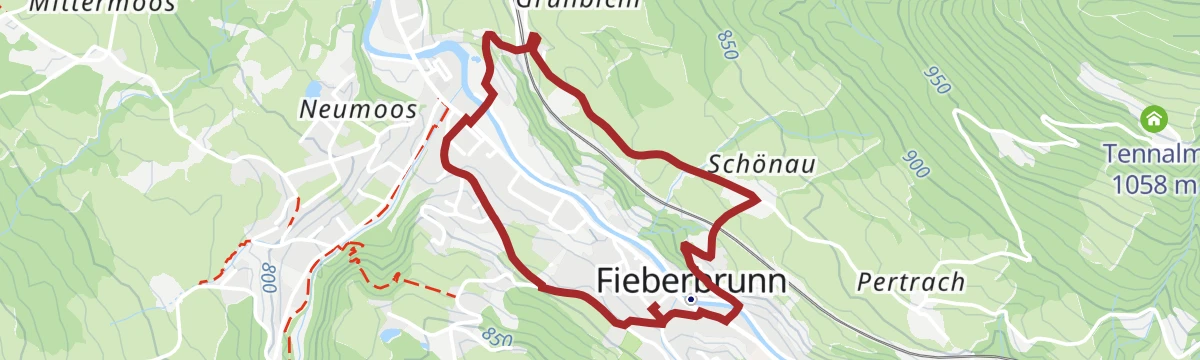 Route map: Dorfwanderung Fieberbrunn